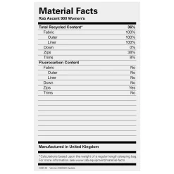 Hot Womens Ascent 900 Down Sleeping Bag Down Sleeping Bags