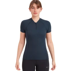 New Womens Dart Nano Zip T-Shirt Women Baselayer - Short Sleeves