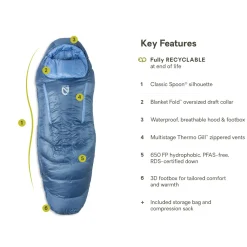 New Womens Disco 30F Down Sleeping Bag Down Sleeping Bags