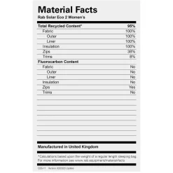 New Womens Solar Eco 2 Synthetic Sleeping Bag Synthetic Sleeping Bags