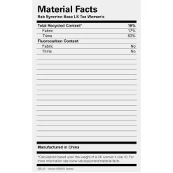 Womens Syncrino Base LS Tee - Past Season Colours Women Baselayer - Long Sleeves